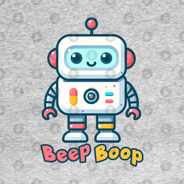 Kids Robot Beep Boop Cute Robots by alcoshirts